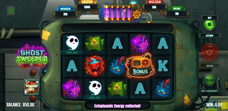 Ghost Sweeper – ektoplasma energia skaala käivitumise hetkel